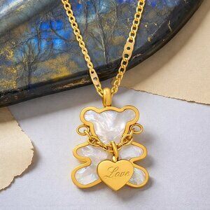 Charming Teddy 18K Gold Plated Necklace - Dainty & Elegant Bear Charm🧸💫